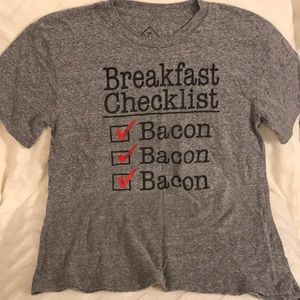 Youth large bacon t shirt